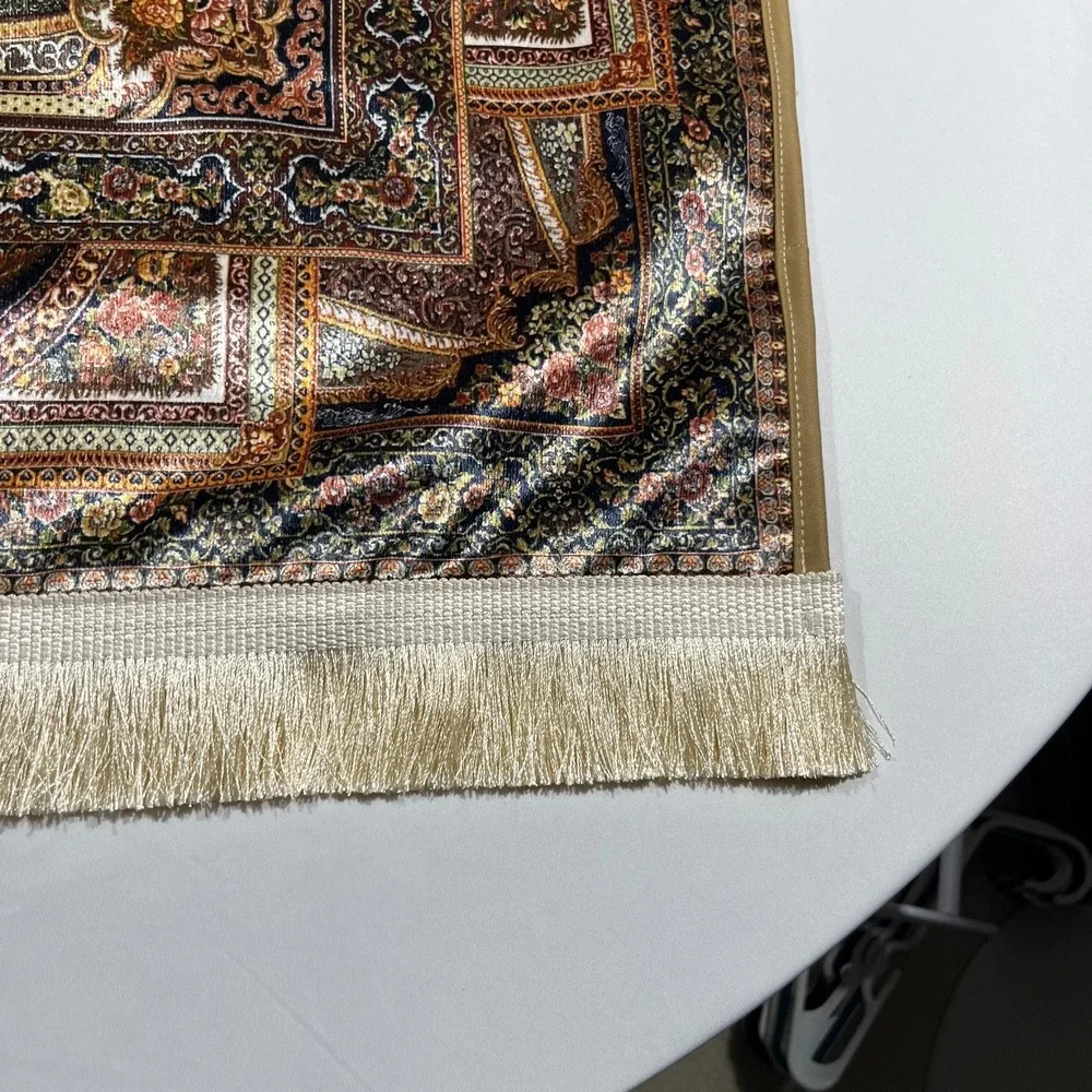 Vintage Style Medallion Rug Runner Fringed 27x47 Bohemian Turkish Decor